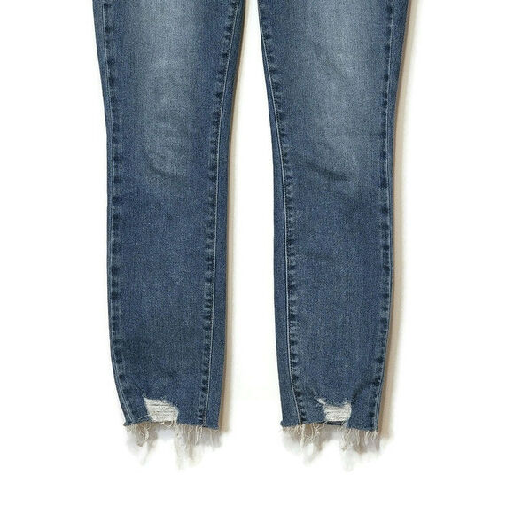 PAIGE Verdugo Ankle Distressed Raw Hem High Rise Crop Denim Skinny Jean Size 26 - Picture 5 of 15